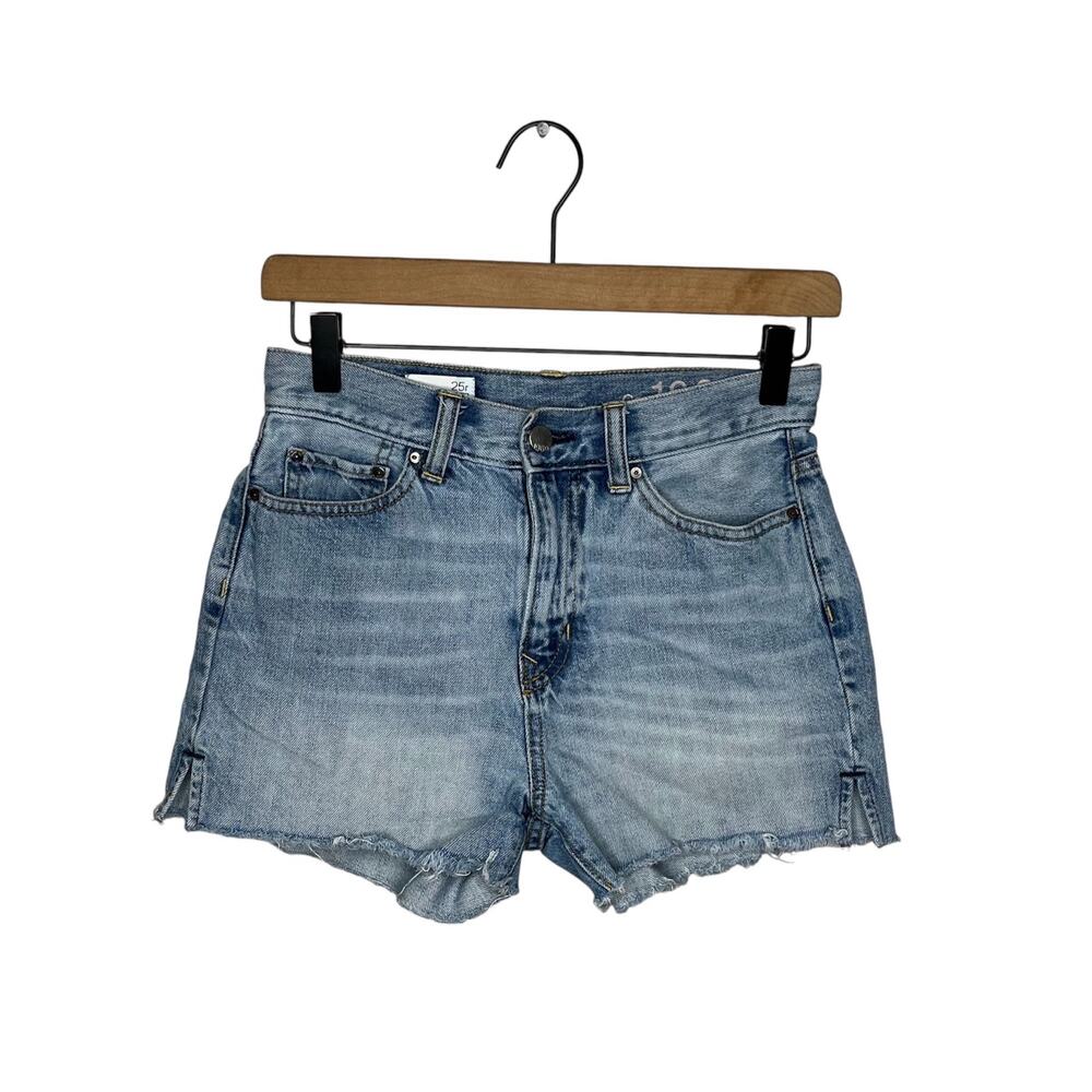 GAP High Rise Cut Off Shorts Light Wash Size 25R